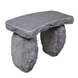 Granit bænk 30x60x44 cm Mørkegrå Poleret sæde