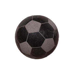 Fodbold i sort granit Ø25 cm