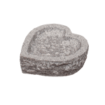 Hjerteformet fuglebad Grå Ø30 cm