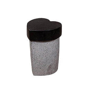 Hjerte Skammel Grå 40 cm