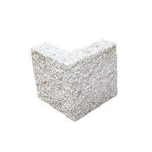 Granit hjørne 90 grader 8x25x25x25 cm Lysgrå G603