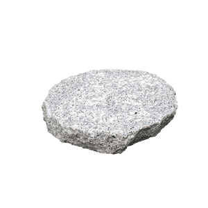 Granit trædesten rund lysgrå Ø30xH5 cm