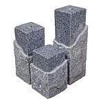 Palisadesæt 3-delt 25/35/45 cm Mørkgrå