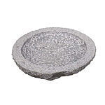 Fuglebad rund grovhugget Ø45 cm Mørkegrå