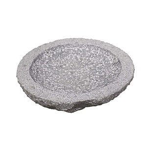 Fuglebad rund grovhugget Ø45 cm Mørkegrå