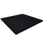 Gummiflise 100x100 Sort