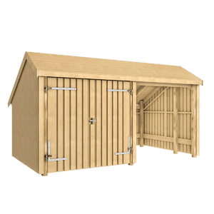 Multi Havehus 10,5 m² - 2 moduler m/dobbeltdør og åben front