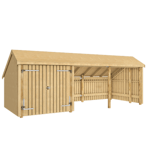 Multi Havehus 15,5 m² - 3 moduler m/dobbeltdør og åben front