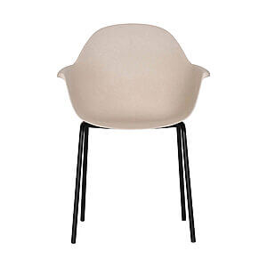 Havestol "Ellie" med plast sæde og ryglæn 56x56x84 cm Lys sæde