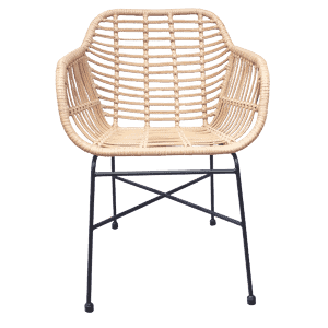 Havestol "Emma" B 57 x D 68 x H80 Rattan / Stål