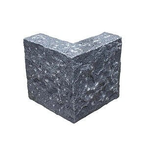 Granit hjørne 90 grader 8x25x25x25 cm Mørkegrå G654