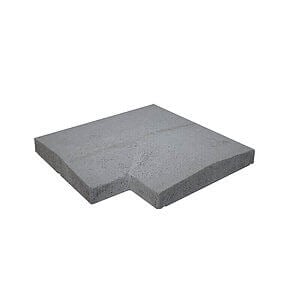 Murafdækning Rustik Hjørne 38x49x5/7 cm Sort / Antracit