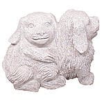 Hunde par rosa granit 35 cm