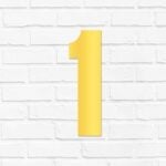 Husnummer i blank guld - 70 cm