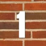 Husnummer i hvid - 70 cm