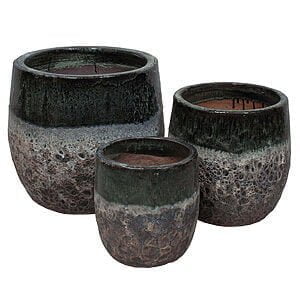 Nemi Krukke Grøn/Sort S/3 D30/38/45 H27/34/41 cm