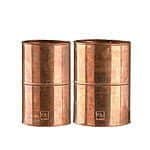 Kobber vase (sæt m 2 stk) Ø12/14 x H20 cm