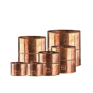 Kobber urtepotter sæt m 6 stk Ø8/10/12/14/16 x H6/10/12/14/16 cm