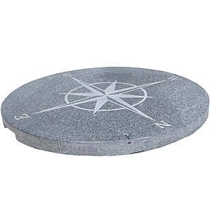 Kompasrose G654Q Mørkegrå Poleret Ø80 x 5 cm
