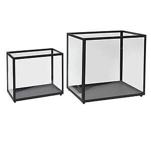 Moana lanterne Sort 35x15x29,5 / 46x27x42 cm