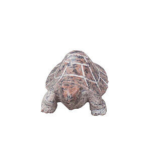 Lille Skildpade Rosa med poleret skjold 15 cm