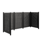 Lund skraldespandsskjuler 245x85x124 cm - Sort