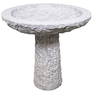 Fuglebad rund på sokkel Ø55xH55 cm Lysgrå