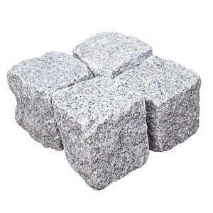 Granit chaussesten 8-10x8-10x8-10 cm Lysgrå Porto
