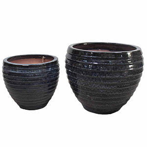 Monza krukke Blå D33/45xH33/37 cm