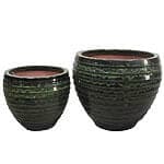 Monza krukke Grøn D33/45xH33/37 cm