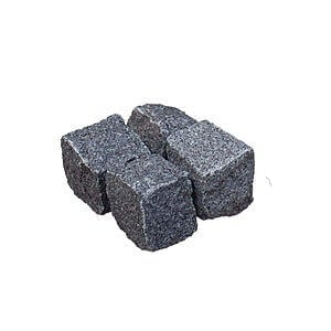 Granit chaussesten "Mosaik" 6x6x4-6 cm Mørkegrå G654Q