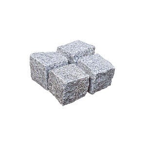 Granit chaussesten "Mosaik" 6x6x4-6 cm Lysgrå G303