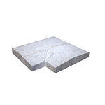 Murafdækning Rustik Hjørne 38x49x5/7 cm Grå