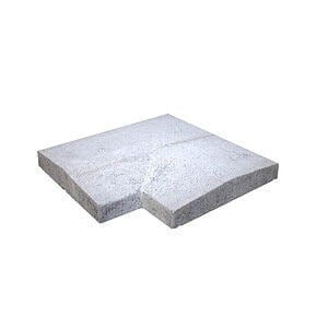 Murafdækning Rustik Hjørne 38x49x5/7 cm Grå