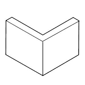 ParkLine Støttemur 160 - 80x80/80x10 cm Grå Hjørne Udvendig