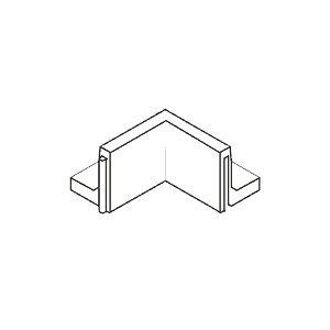 ParkLine Støttemur 40 - 45x80/80x10 cm Grå Hjørne Indvendig