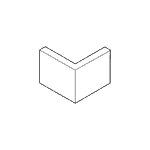 ParkLine Støttemur 40 - 45x80/80x10 cm Grå Hjørne Udvendig