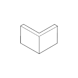 ParkLine Støttemur 40 - 45x80/80x10 cm Grå Hjørne Udvendig