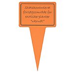 Planteskilt - Statskontroleret Forsøgs….. 10x19 cm