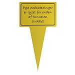 Planteskilt - Pga nedskæringer er lyset…..10x19 cm