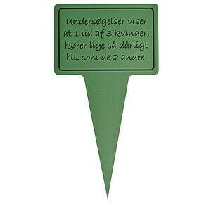 Planteskilt - Undersøgelser viser at 1 ud af 3…… 10x19 cm
