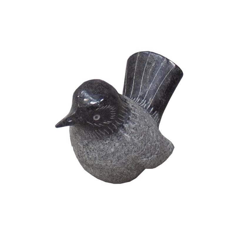 poleret fugl moerkegraa sort 1