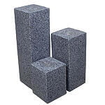 Poleret vandsten Palisade 15x15x15, 15x15x30 og 15x15x50 Mørkegrå