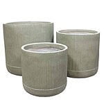 Krukkesæt "Milano" Grøn Ø30/36/43 H30/36/43 cm