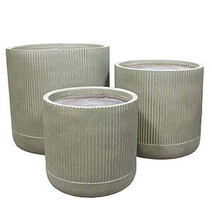 Krukkesæt "Milano" Grøn Ø30/36/43 H30/36/43 cm