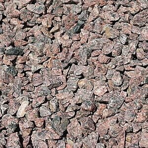 Granitskærver i rød/brun 8 - 16 mm (lille) 1000 kg bigbag