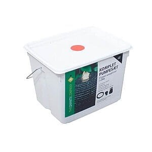 Komplet pumpesæt "Rød" 3 udgange med Lys 1500 Liter