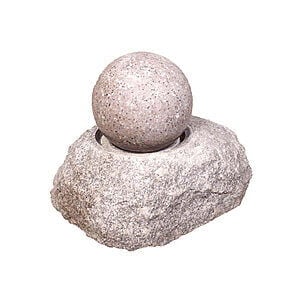 Naturformet vandsten med roterende granitkugle - komplet sæt