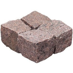 Chaussesten 8-11x8-11x8-10 cm Rød med spil