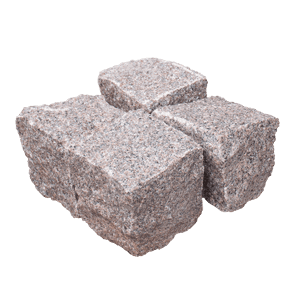 Granit chaussesten 9x9x8-10 cm rød G354